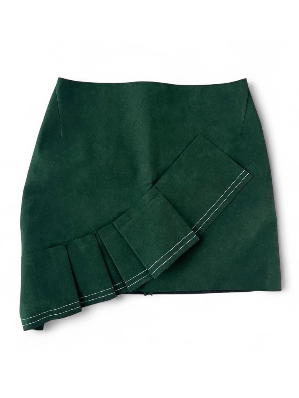 Archival Jacquemus La Jupe Forest Green Asymmetrical Mini Skirt RARE FR 40 US 8